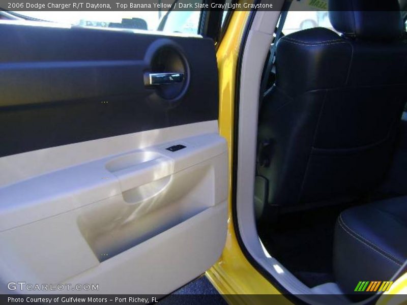 Top Banana Yellow / Dark Slate Gray/Light Graystone 2006 Dodge Charger R/T Daytona
