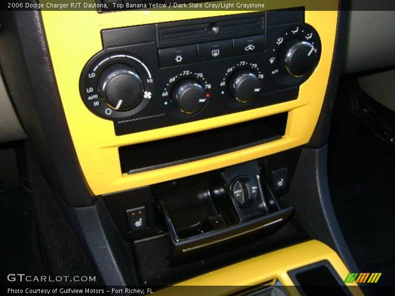 Top Banana Yellow / Dark Slate Gray/Light Graystone 2006 Dodge Charger R/T Daytona