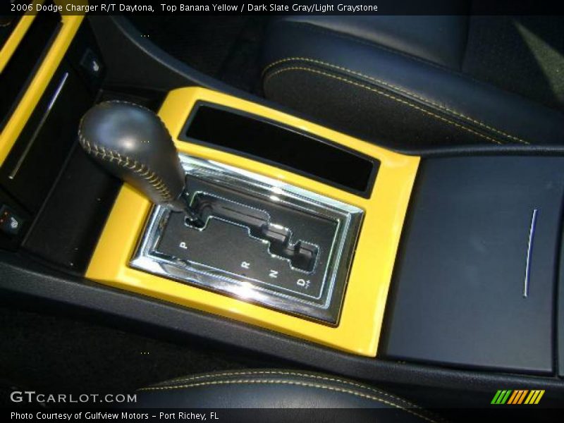 Top Banana Yellow / Dark Slate Gray/Light Graystone 2006 Dodge Charger R/T Daytona