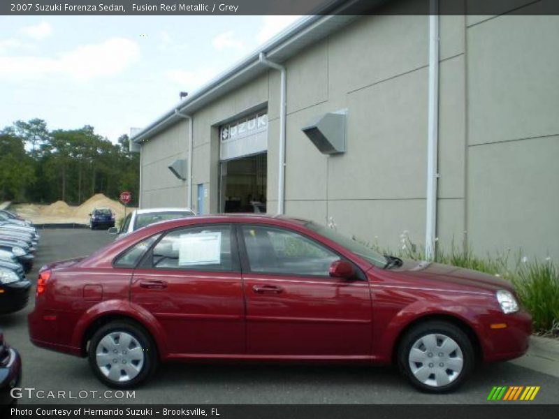 Fusion Red Metallic / Grey 2007 Suzuki Forenza Sedan