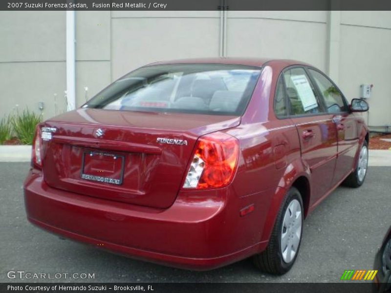 Fusion Red Metallic / Grey 2007 Suzuki Forenza Sedan