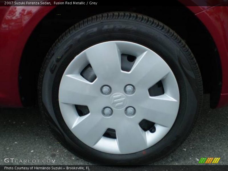 Fusion Red Metallic / Grey 2007 Suzuki Forenza Sedan