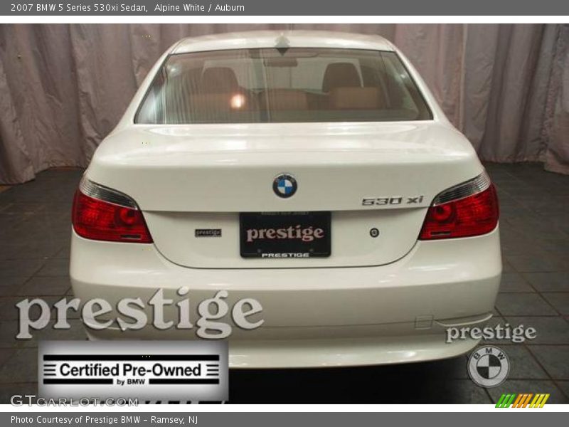 Alpine White / Auburn 2007 BMW 5 Series 530xi Sedan
