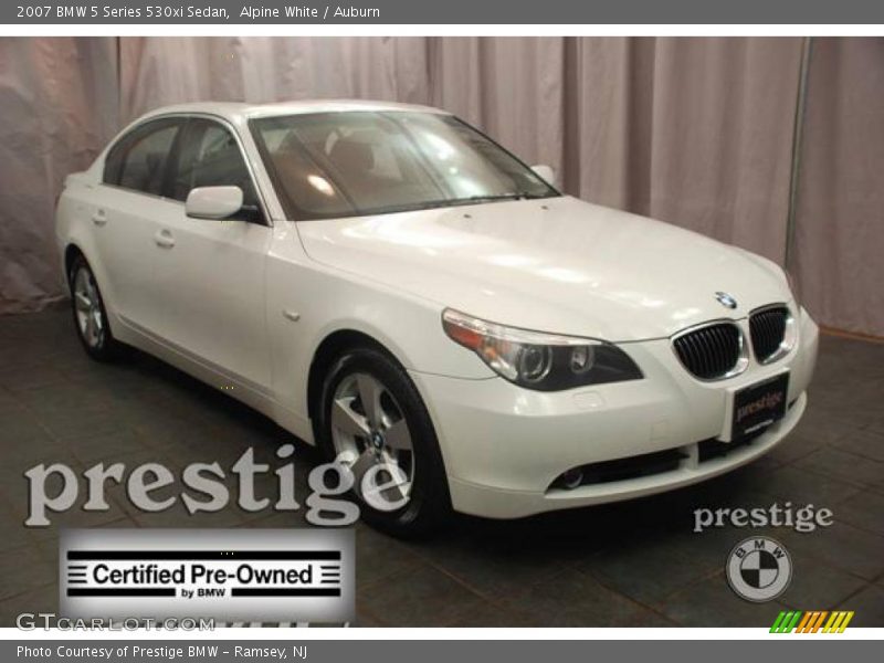 Alpine White / Auburn 2007 BMW 5 Series 530xi Sedan