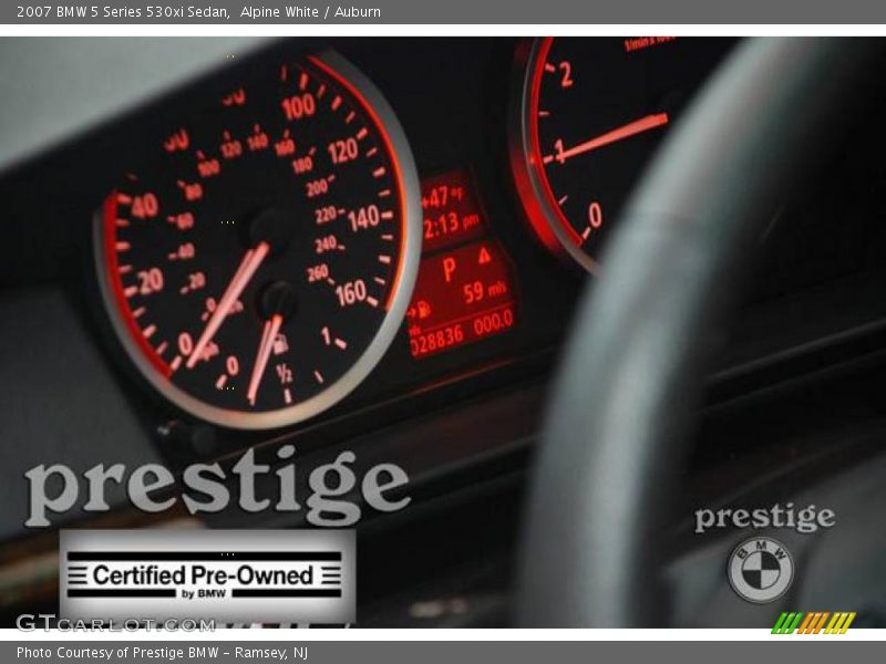 Alpine White / Auburn 2007 BMW 5 Series 530xi Sedan
