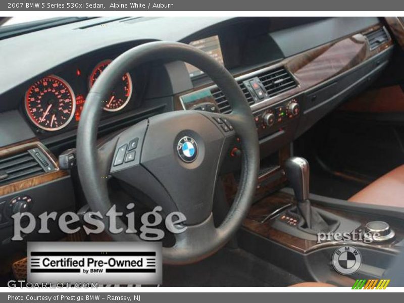 Alpine White / Auburn 2007 BMW 5 Series 530xi Sedan