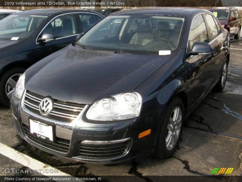 Blue Graphite Metallic / Art Grey 2009 Volkswagen Jetta TDI Sedan