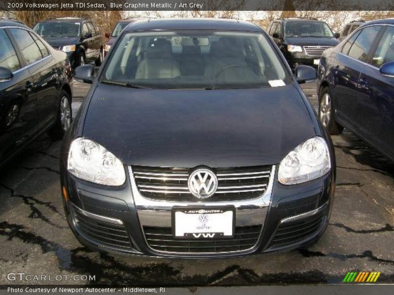 Blue Graphite Metallic / Art Grey 2009 Volkswagen Jetta TDI Sedan