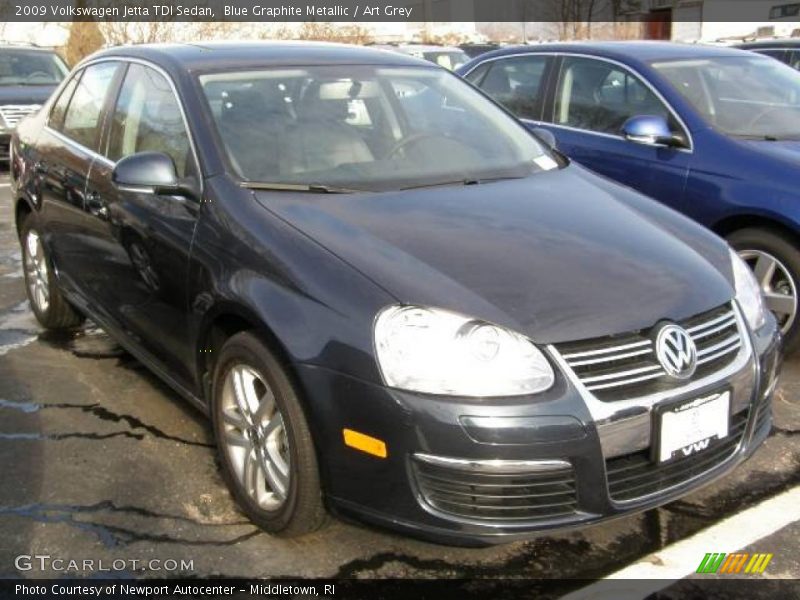 Blue Graphite Metallic / Art Grey 2009 Volkswagen Jetta TDI Sedan