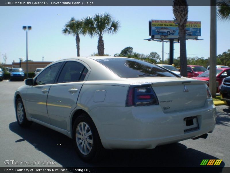 Dover White Pearl / Beige 2007 Mitsubishi Galant ES