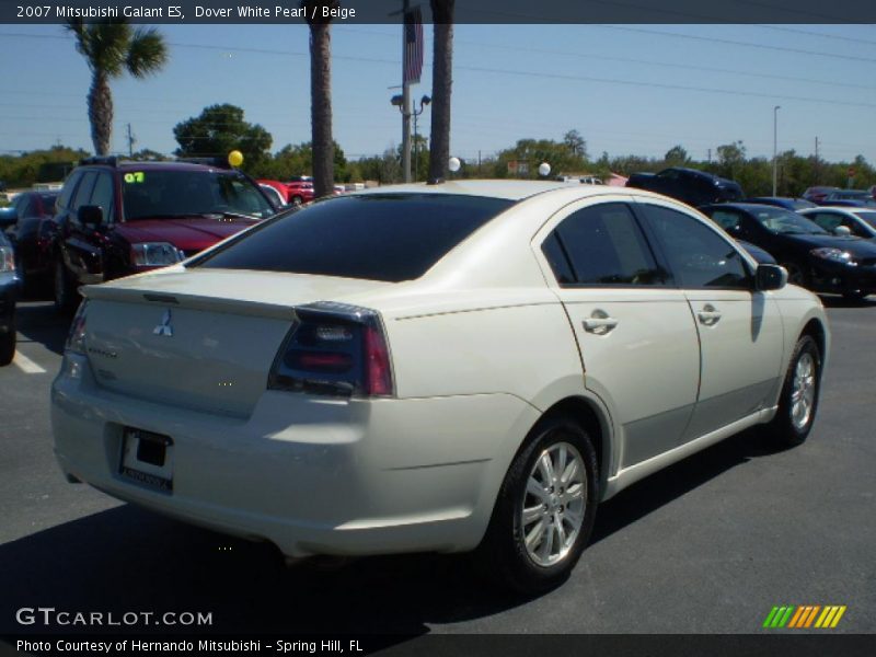 Dover White Pearl / Beige 2007 Mitsubishi Galant ES