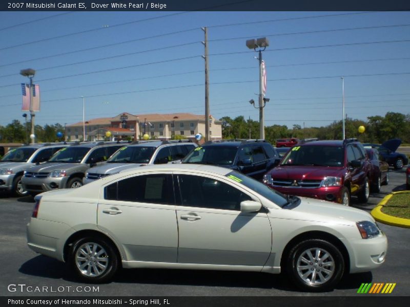 Dover White Pearl / Beige 2007 Mitsubishi Galant ES