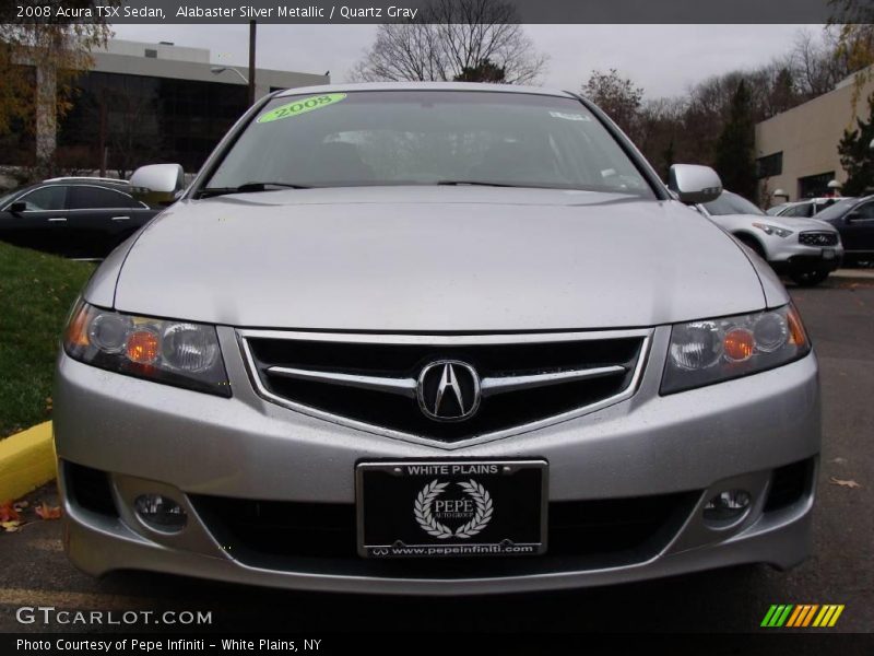 Alabaster Silver Metallic / Quartz Gray 2008 Acura TSX Sedan
