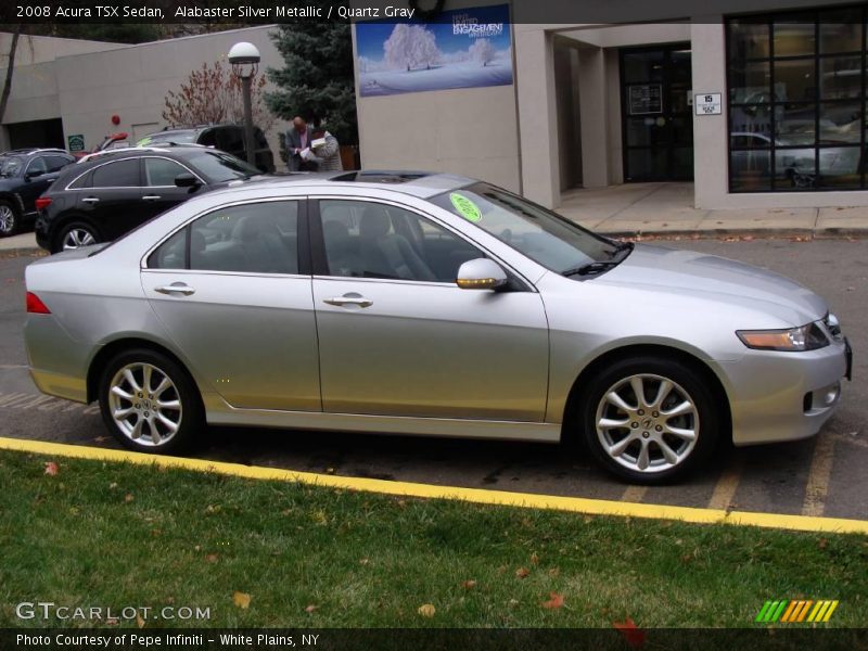 Alabaster Silver Metallic / Quartz Gray 2008 Acura TSX Sedan