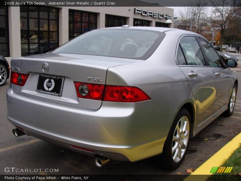 Alabaster Silver Metallic / Quartz Gray 2008 Acura TSX Sedan
