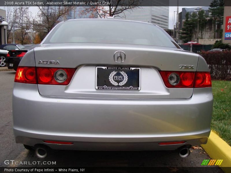 Alabaster Silver Metallic / Quartz Gray 2008 Acura TSX Sedan
