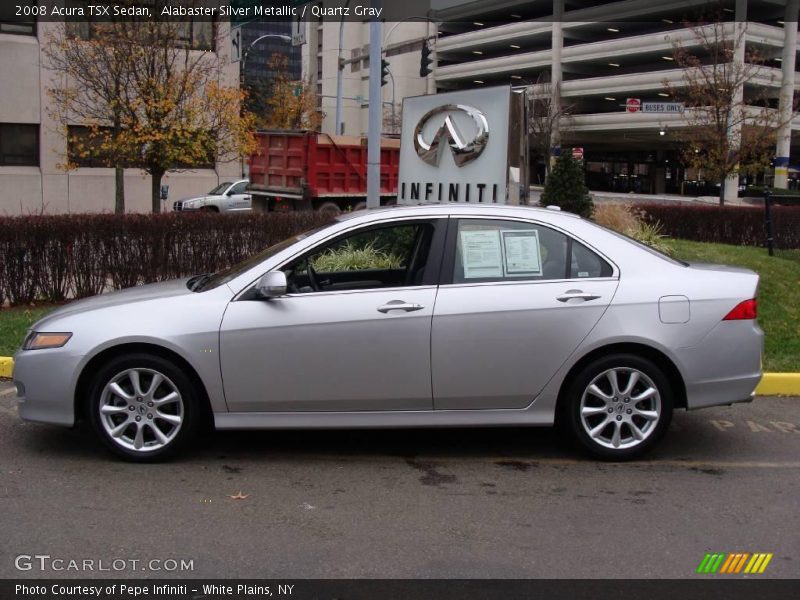 Alabaster Silver Metallic / Quartz Gray 2008 Acura TSX Sedan