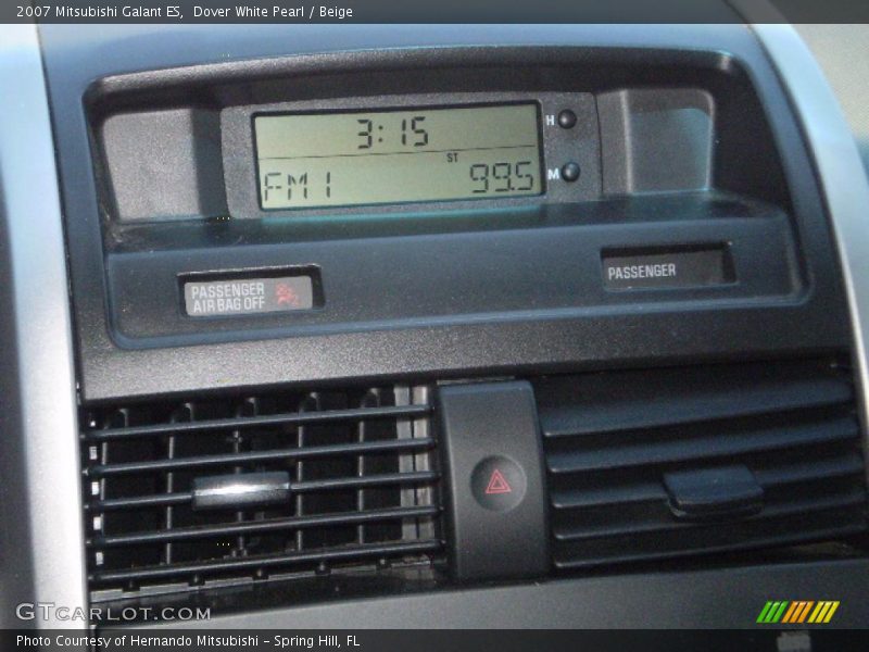 Dover White Pearl / Beige 2007 Mitsubishi Galant ES
