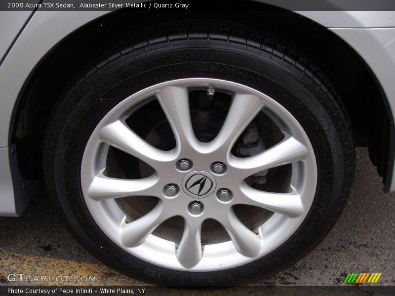 Alabaster Silver Metallic / Quartz Gray 2008 Acura TSX Sedan
