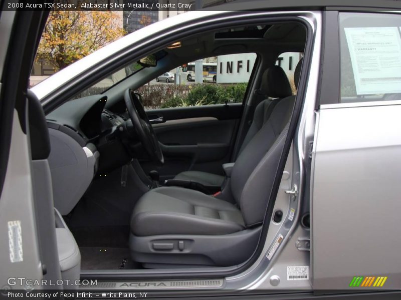 Alabaster Silver Metallic / Quartz Gray 2008 Acura TSX Sedan