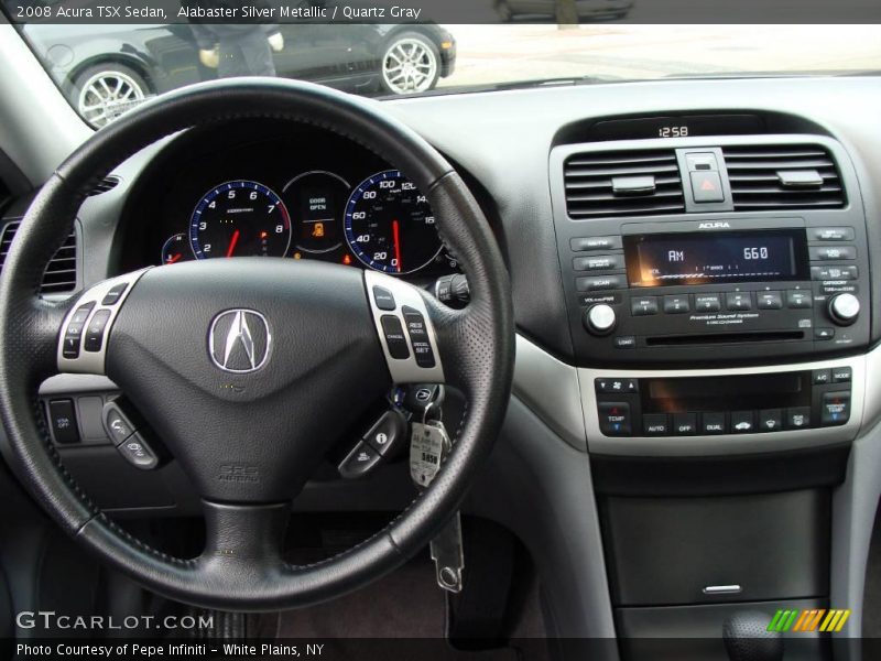 Alabaster Silver Metallic / Quartz Gray 2008 Acura TSX Sedan