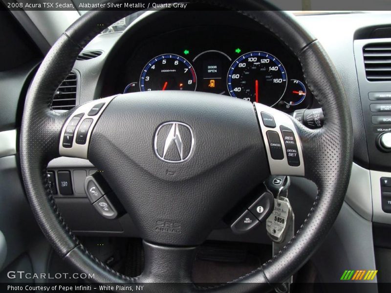 Alabaster Silver Metallic / Quartz Gray 2008 Acura TSX Sedan