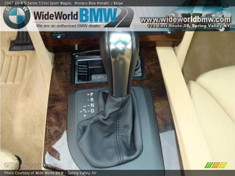 Monaco Blue Metallic / Beige 2007 BMW 5 Series 530xi Sport Wagon