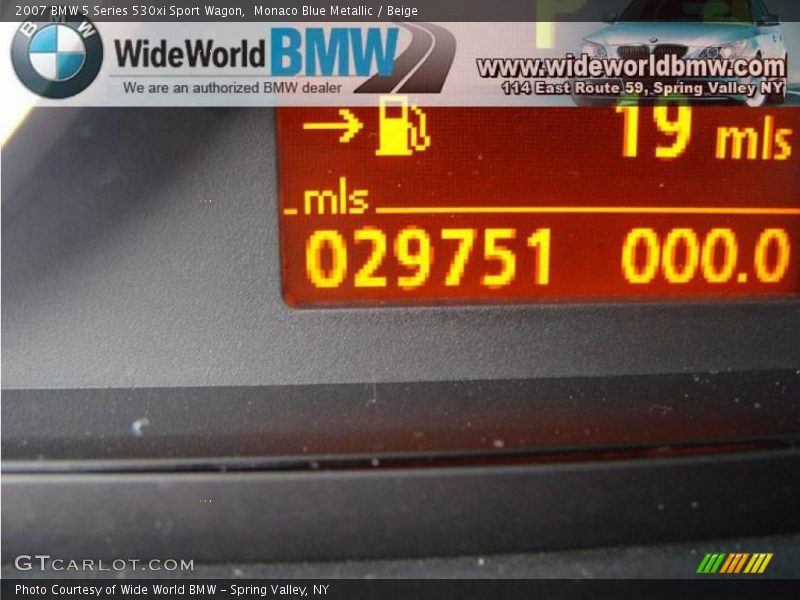 Monaco Blue Metallic / Beige 2007 BMW 5 Series 530xi Sport Wagon