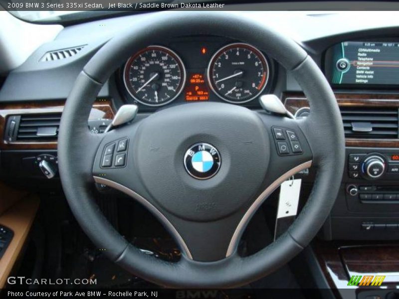 Jet Black / Saddle Brown Dakota Leather 2009 BMW 3 Series 335xi Sedan