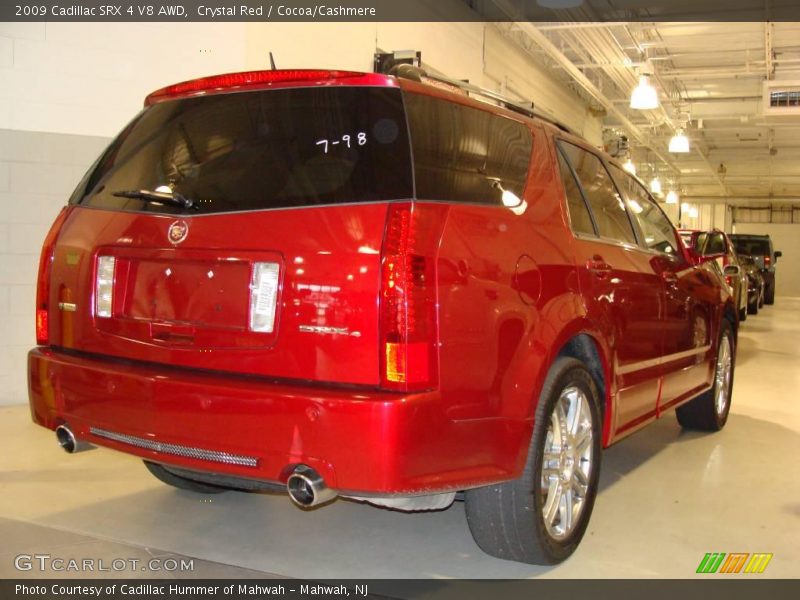 Crystal Red / Cocoa/Cashmere 2009 Cadillac SRX 4 V8 AWD