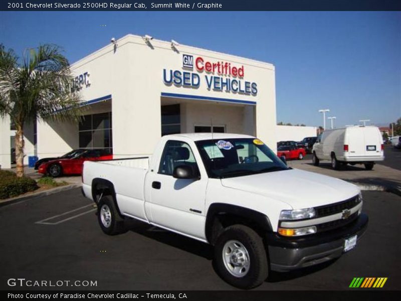 Summit White / Graphite 2001 Chevrolet Silverado 2500HD Regular Cab