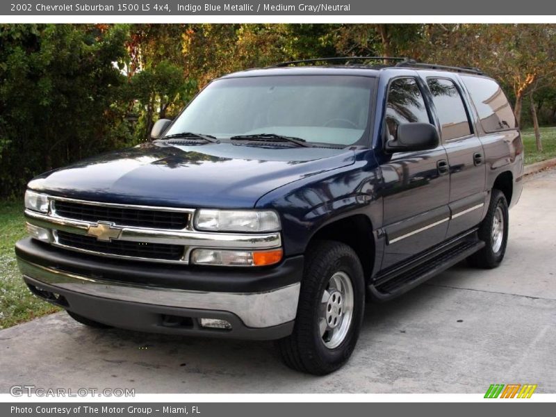 Indigo Blue Metallic / Medium Gray/Neutral 2002 Chevrolet Suburban 1500 LS 4x4