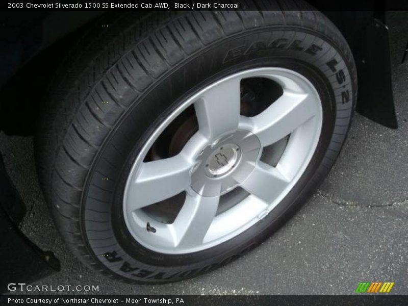 Black / Dark Charcoal 2003 Chevrolet Silverado 1500 SS Extended Cab AWD