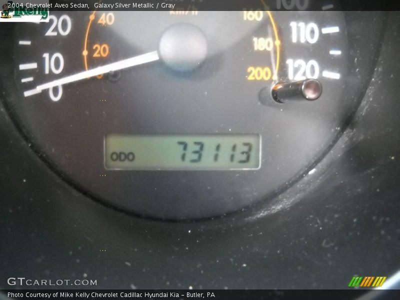 Galaxy Silver Metallic / Gray 2004 Chevrolet Aveo Sedan