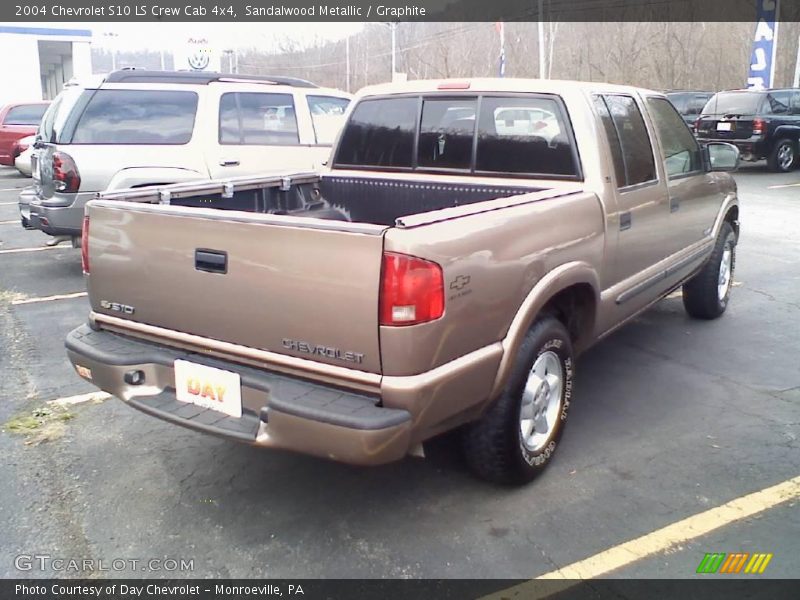 Sandalwood Metallic / Graphite 2004 Chevrolet S10 LS Crew Cab 4x4