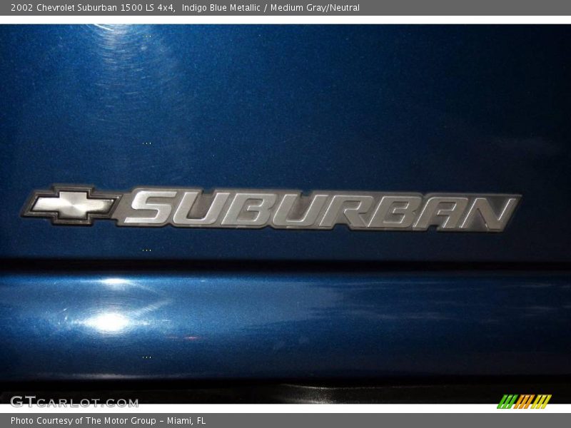 Indigo Blue Metallic / Medium Gray/Neutral 2002 Chevrolet Suburban 1500 LS 4x4