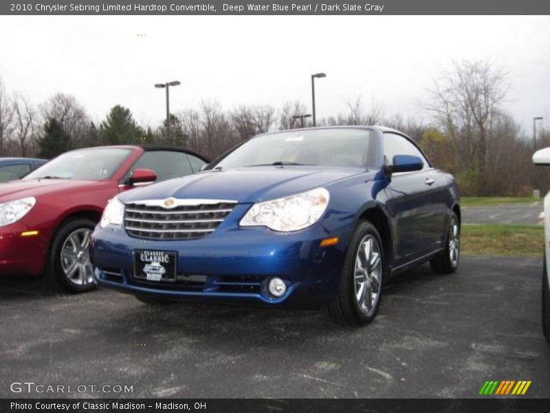 Deep Water Blue Pearl / Dark Slate Gray 2010 Chrysler Sebring Limited Hardtop Convertible
