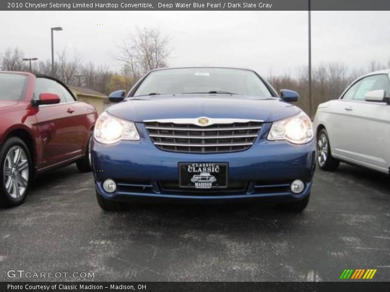 Deep Water Blue Pearl / Dark Slate Gray 2010 Chrysler Sebring Limited Hardtop Convertible