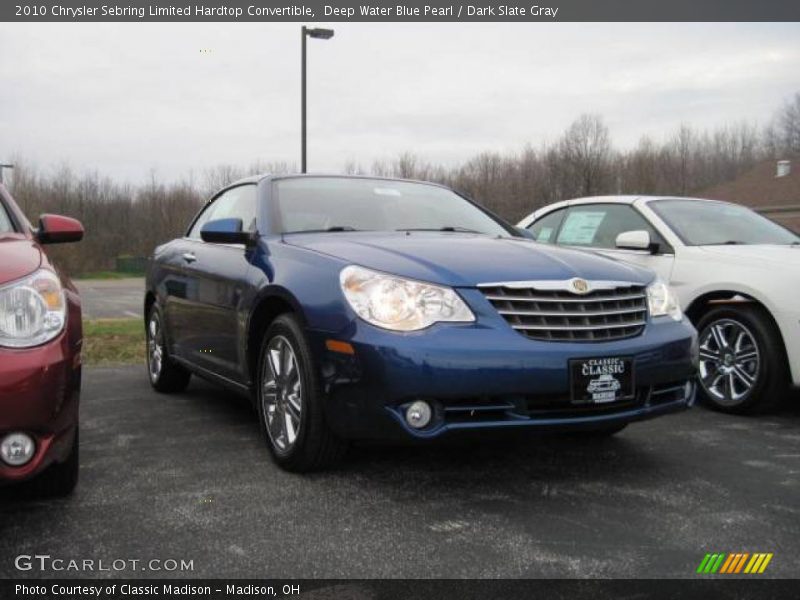 Deep Water Blue Pearl / Dark Slate Gray 2010 Chrysler Sebring Limited Hardtop Convertible