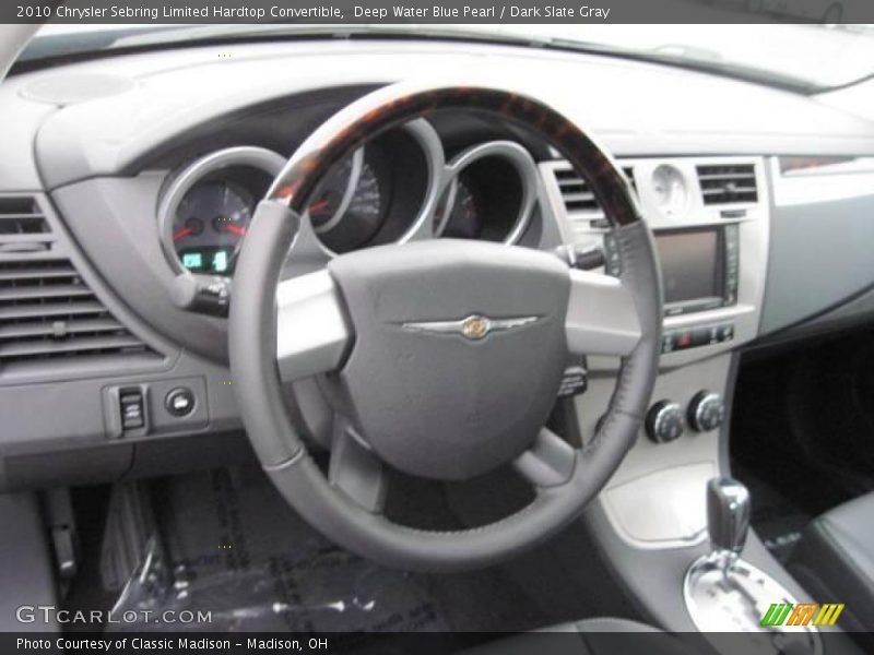 Deep Water Blue Pearl / Dark Slate Gray 2010 Chrysler Sebring Limited Hardtop Convertible