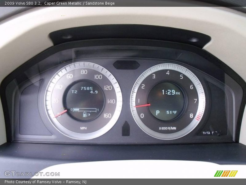 Caper Green Metallic / Sandstone Beige 2009 Volvo S80 3.2