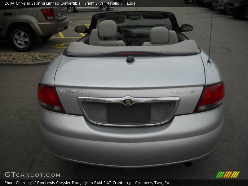 Bright Silver Metallic / Taupe 2004 Chrysler Sebring Limited Convertible