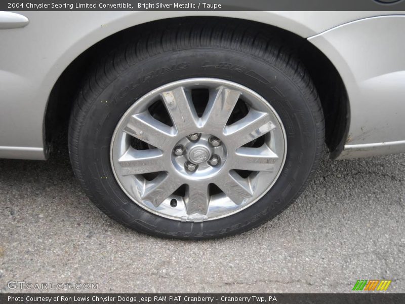 Bright Silver Metallic / Taupe 2004 Chrysler Sebring Limited Convertible