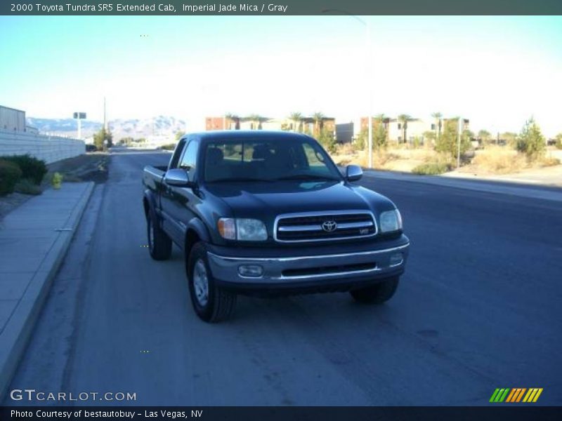 Imperial Jade Mica / Gray 2000 Toyota Tundra SR5 Extended Cab