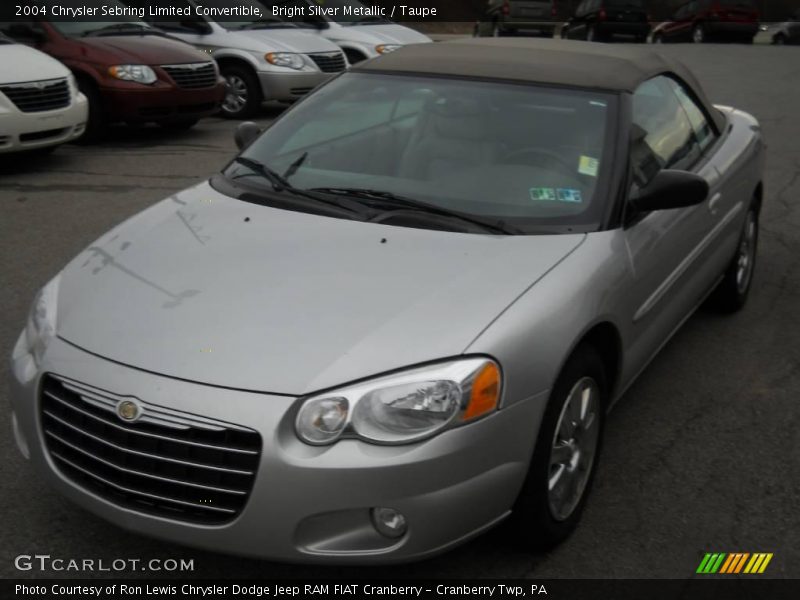 Bright Silver Metallic / Taupe 2004 Chrysler Sebring Limited Convertible
