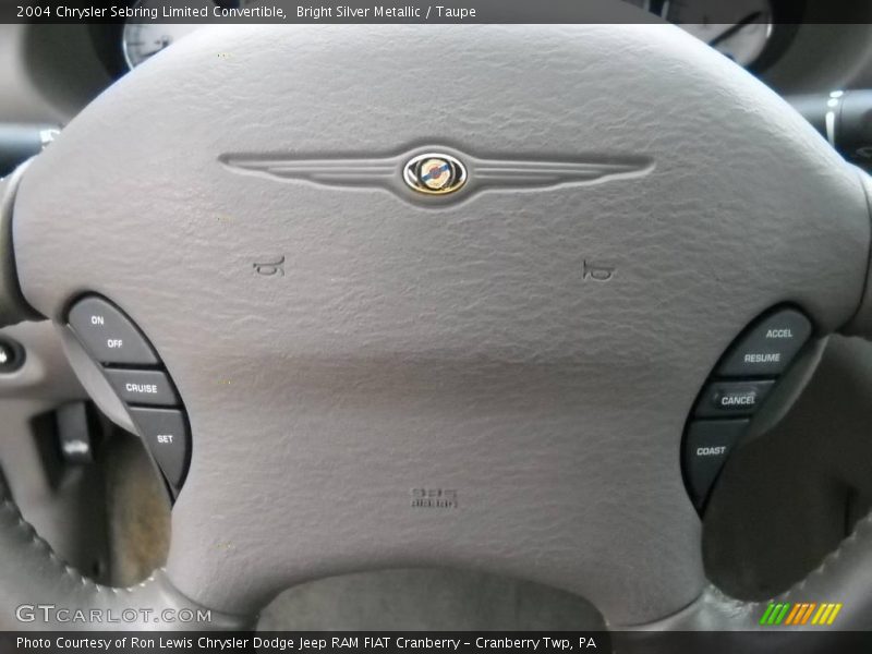 Bright Silver Metallic / Taupe 2004 Chrysler Sebring Limited Convertible