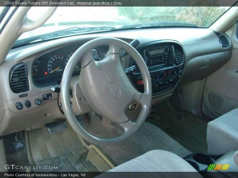 Imperial Jade Mica / Gray 2000 Toyota Tundra SR5 Extended Cab
