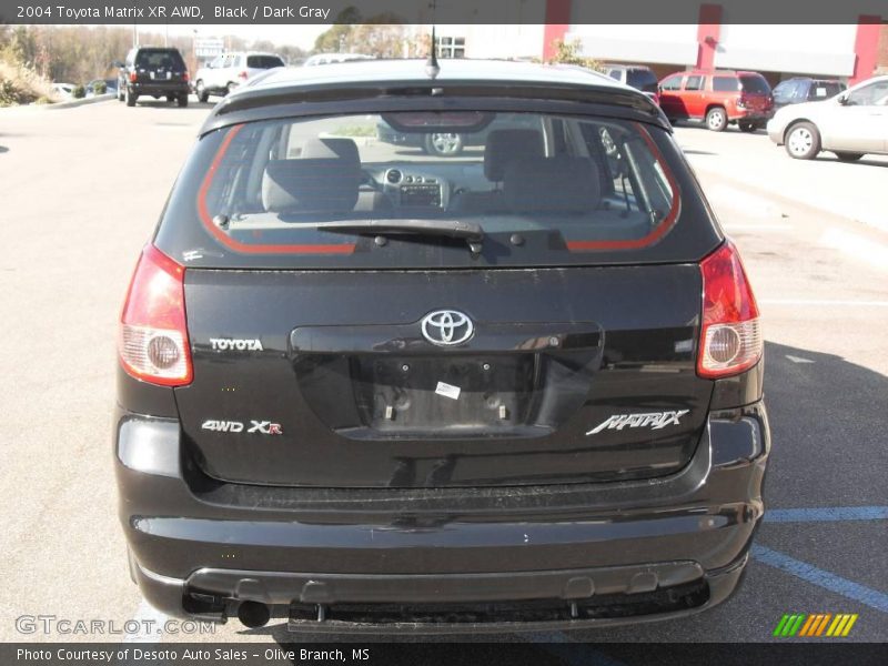 Black / Dark Gray 2004 Toyota Matrix XR AWD