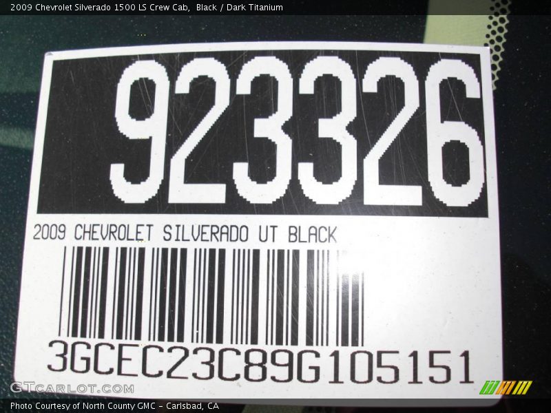 Black / Dark Titanium 2009 Chevrolet Silverado 1500 LS Crew Cab