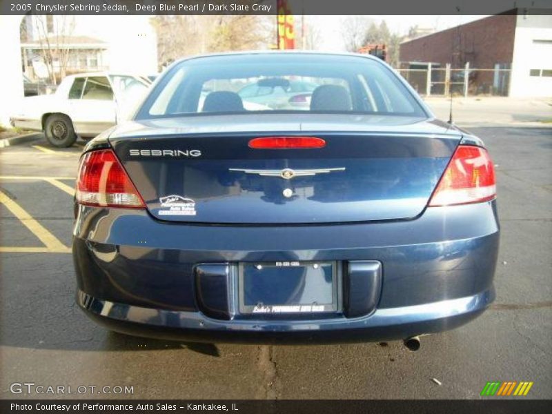 Deep Blue Pearl / Dark Slate Gray 2005 Chrysler Sebring Sedan